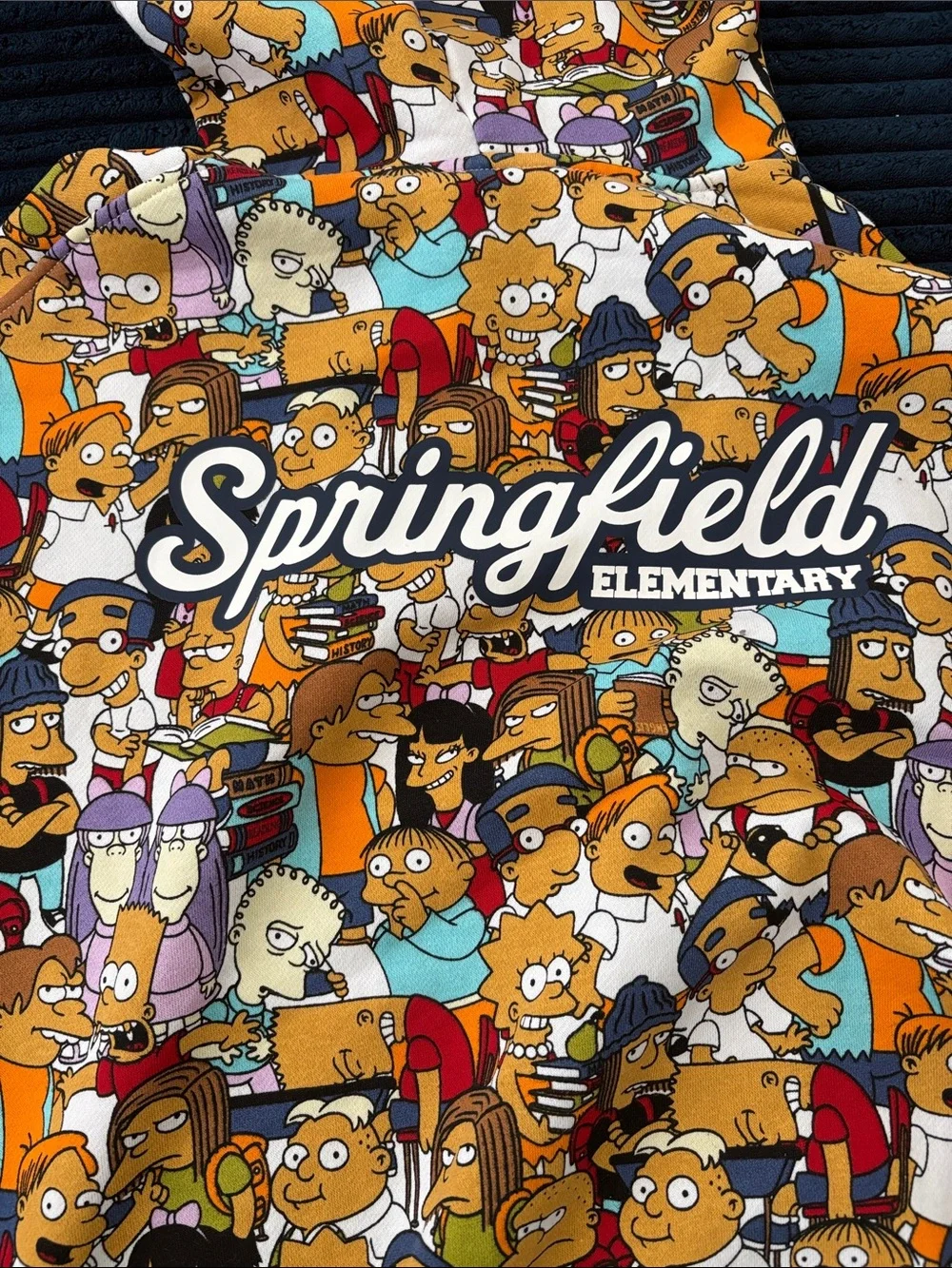 H&M Kids Hoodie Springfield Elementary Multicolor Cartoon Print